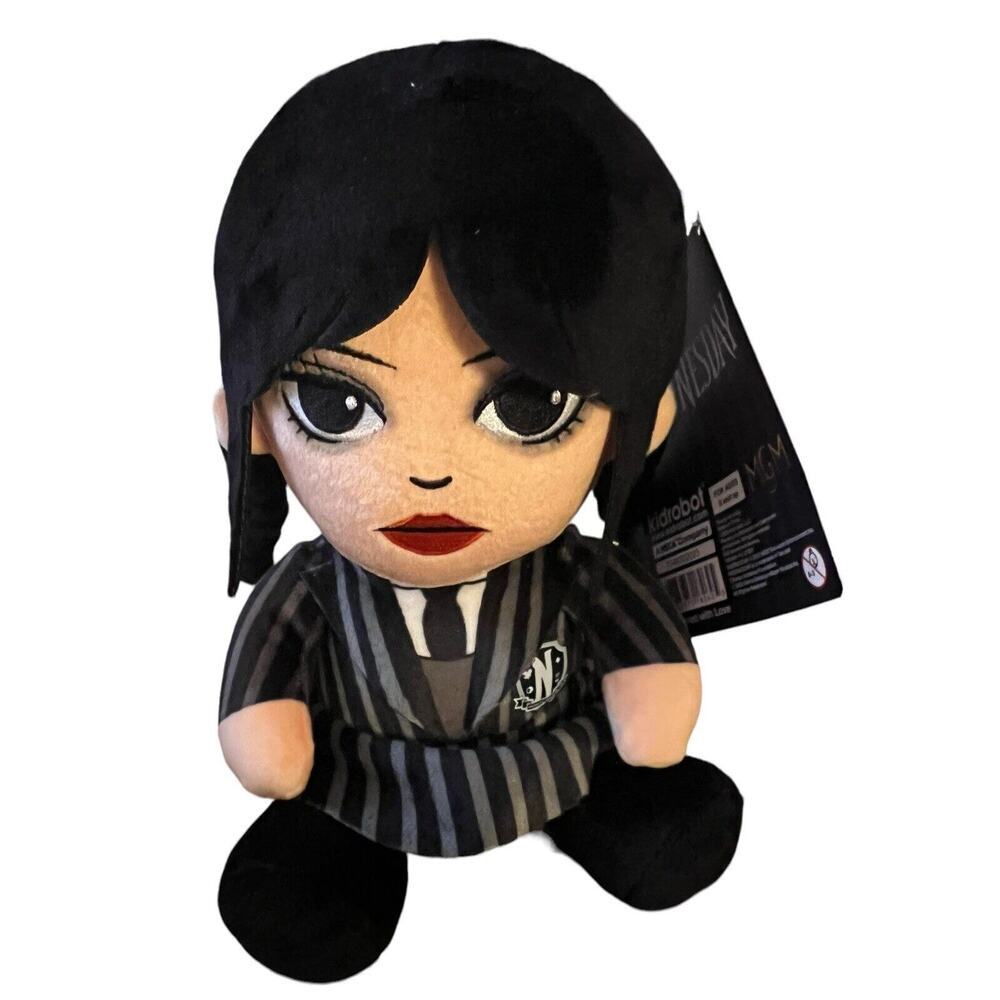 Kidrobot Plush NEW Wednesday Addams Family 8 In Phunny NWT Doll Stuffed Toy